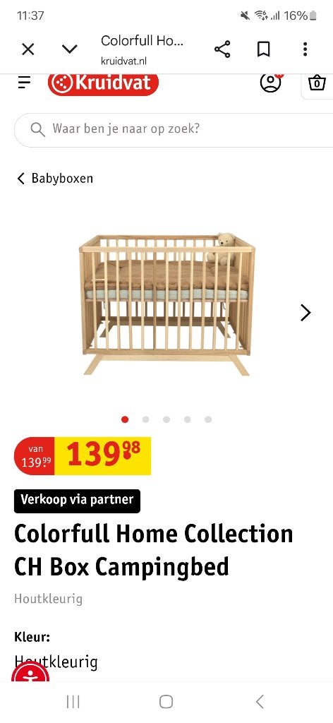 Box 47 x 99 cm met matras en box organizer, Ophalen, Gebruikt