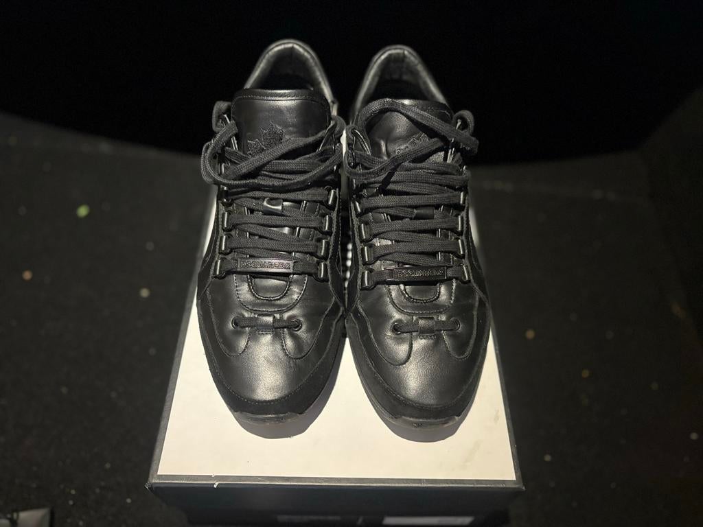 Dsquared2 Icon Sneakers Zwart Maat 40, Ophalen of Verzenden, Zo goed als nieuw, Zwart, Sneakers of Gympen