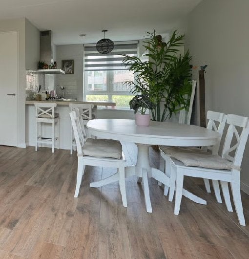 Leuke tafel met stoelen als nieuw, Ophalen, 50 tot 100 cm, Zo goed als nieuw, Rechthoekig