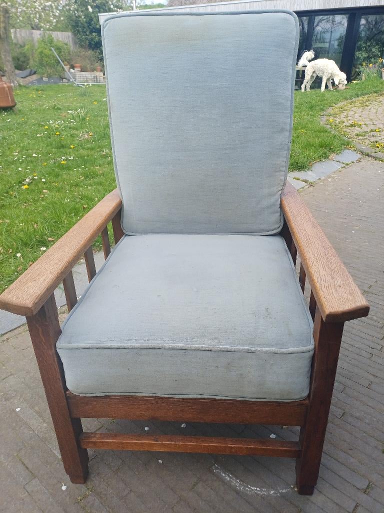 Amsterdamse school rookstoel, Ophalen, Gebruikt, Minder dan 75 cm, Stof