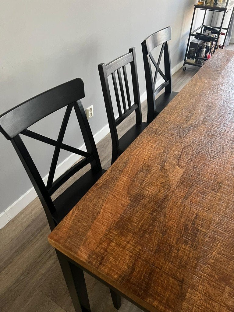 6 IKEA Eetkamerstoelen, Ophalen, Gebruikt, Zwart, Scandinavische