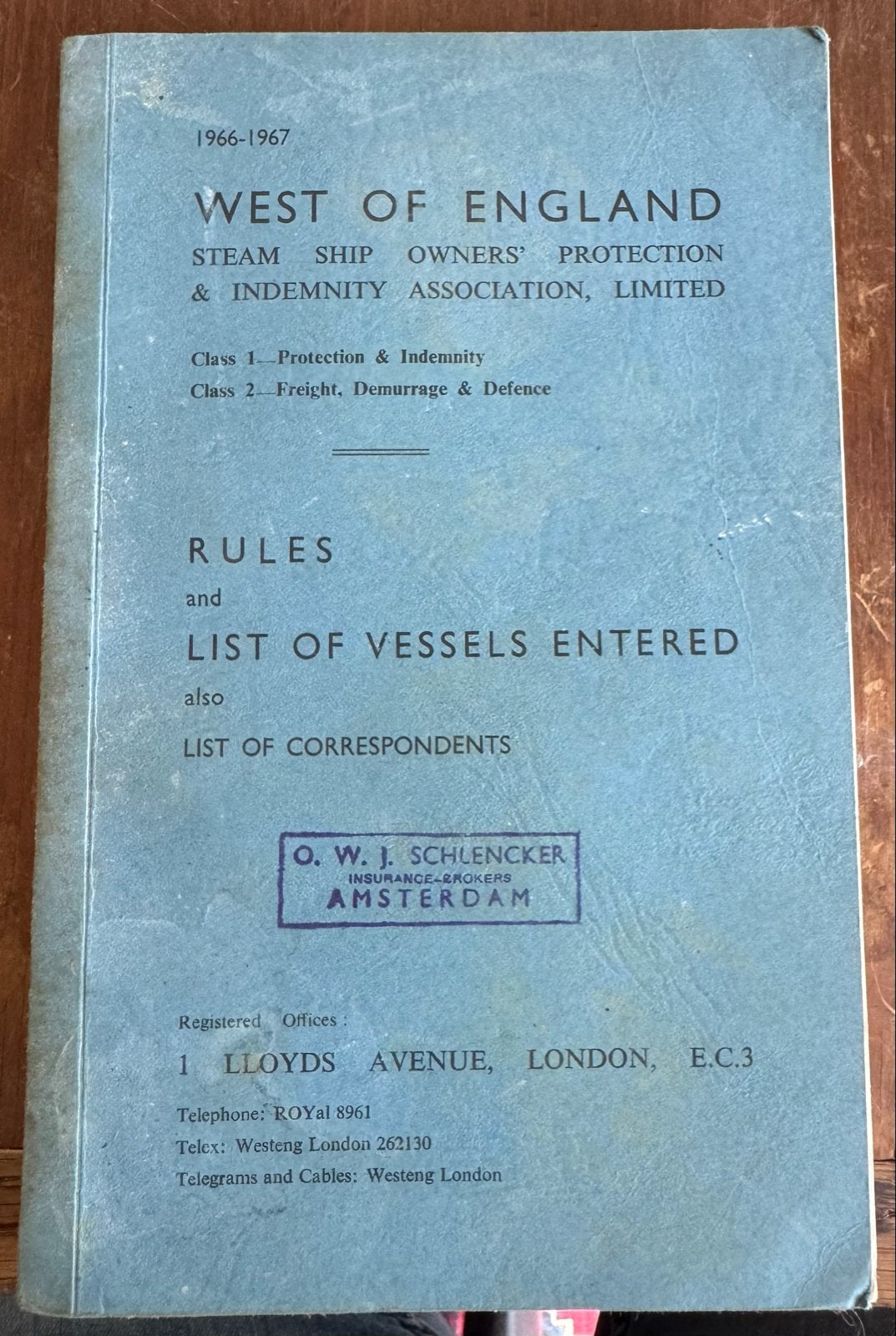 Vintage West of England Steam Ship Owners' Rules 1966-1967, Ophalen of Verzenden, Gebruikt, Boek of Tijdschrift