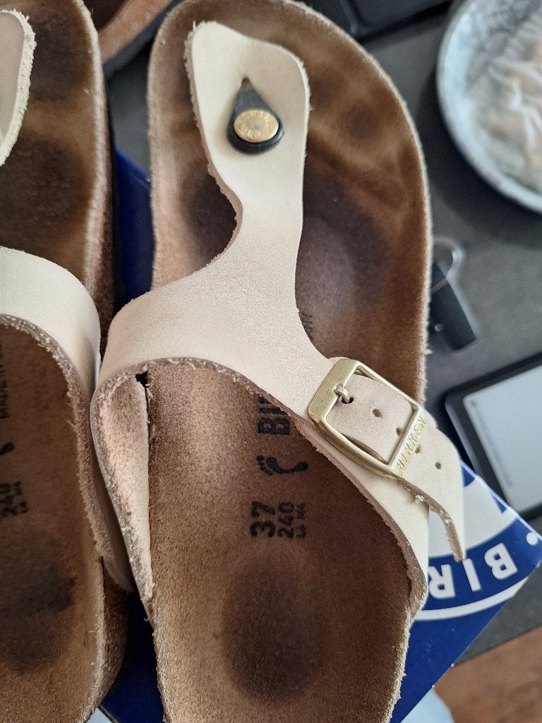 Witte birkenstock maat 37, Wit, Ophalen of Verzenden, Sneakers of Gympen, Gedragen