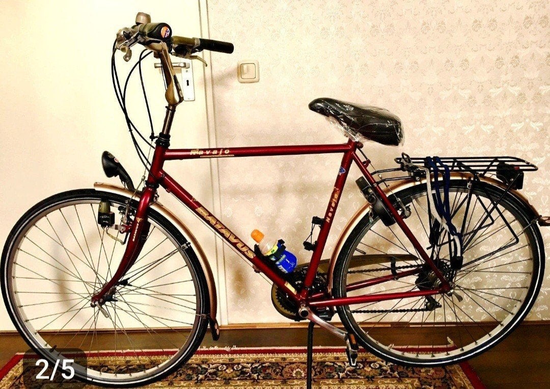 Batavus herenfiets rood 28inch, Fietsen en Brommers, Ophalen, Gebruikt, Velgrem, Versnellingen
