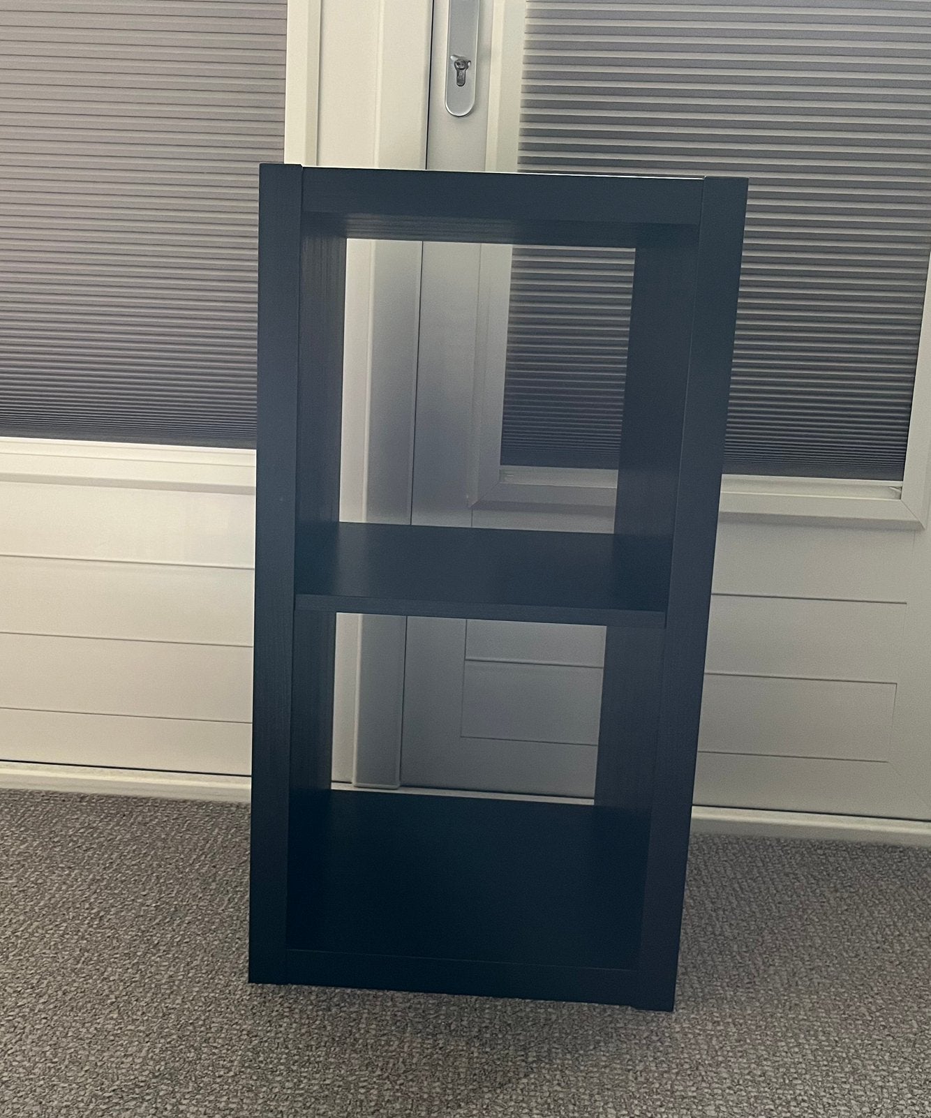 IKEA Kallax open kast 2-vaks zwart-bruin, Ophalen, Minder dan 50 cm, Zo goed als nieuw, Minder dan 100 cm