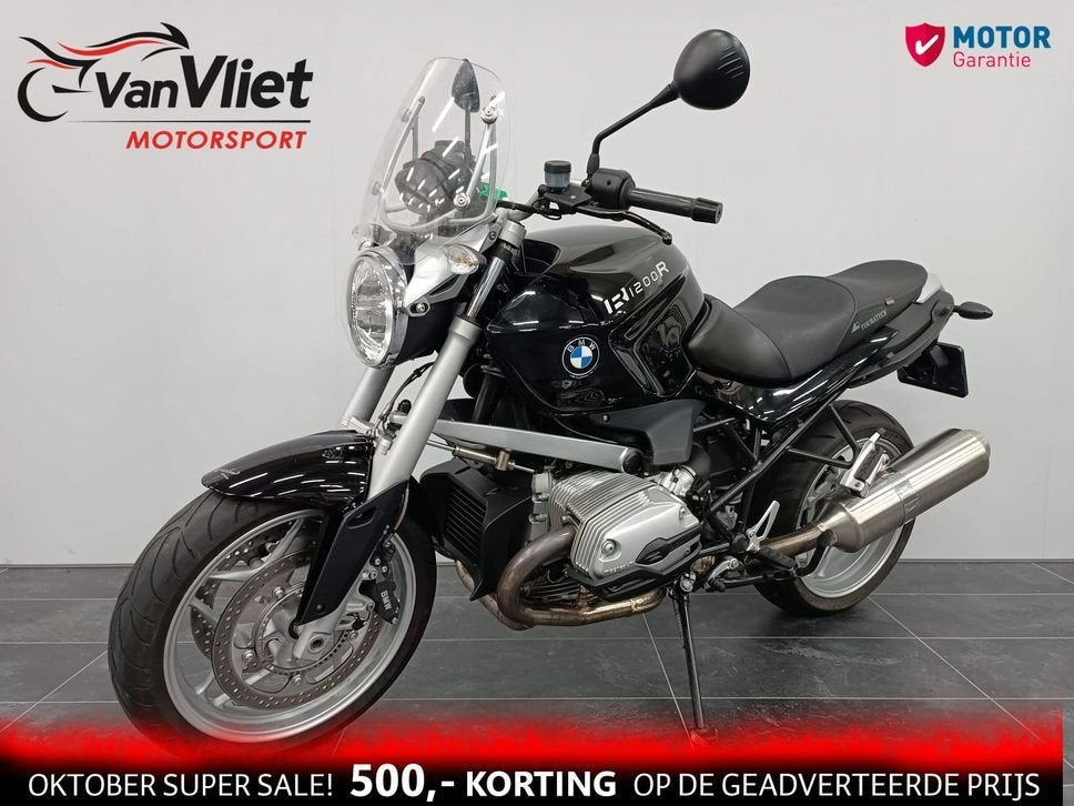 Zeer Mooie Bmw R1200R Zwart 2008 R 1200 R Zie Foto\'s.!, 2 cilinders, Bedrijf, Meer dan 35 kW, Toermotor