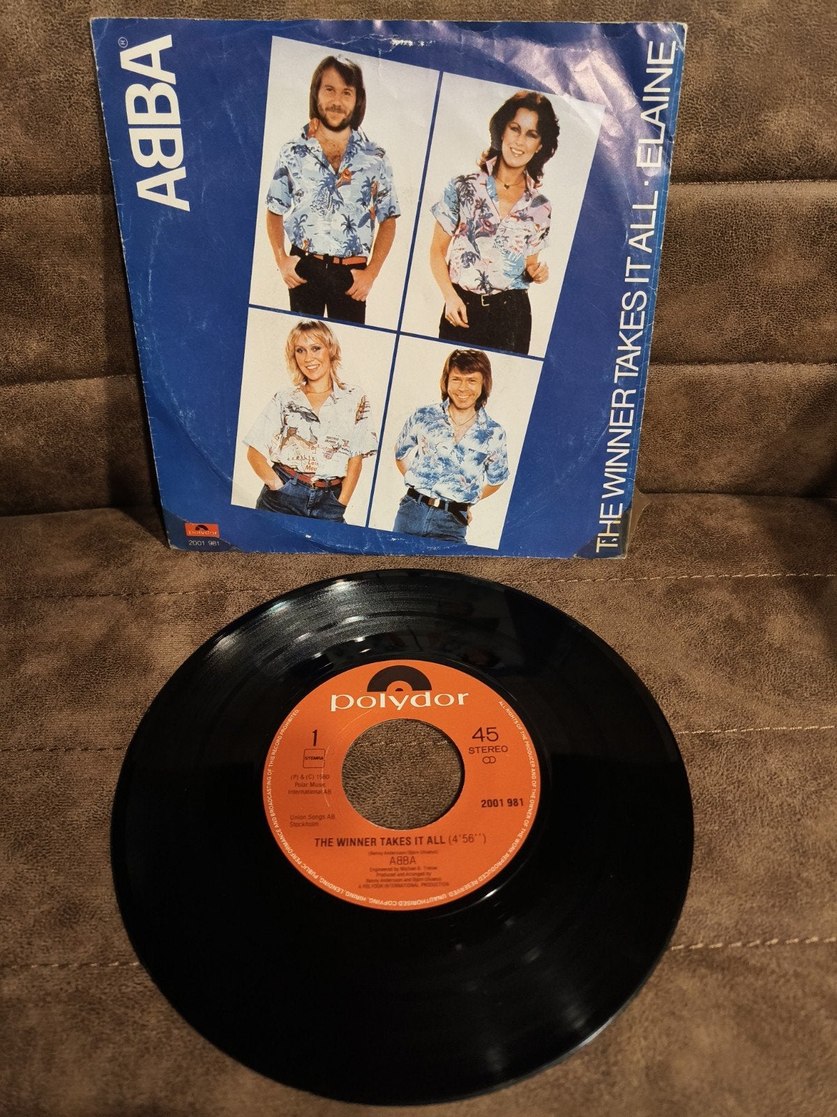 ABBA - The Winner Takes It All / Elaine 7 inch vinyl single, Gebruikt, 7 inch, Pop, EP