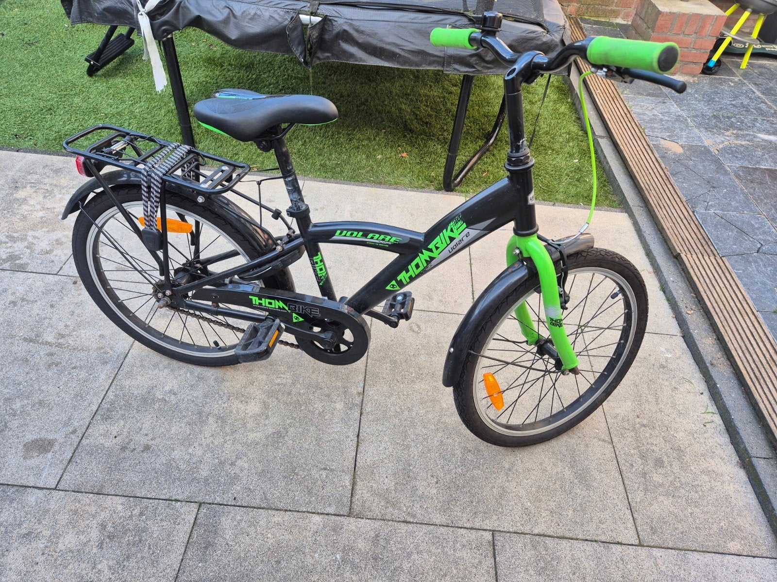 Kinderfiets Thombike Zwart/Groen 20 inch, Ophalen, Terugtraprem, Thonbike, 16 tot 20 inch