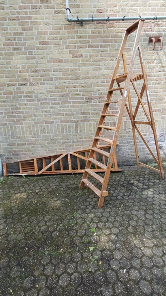 schilderstrap, Ophalen, Minder dan 2 meter