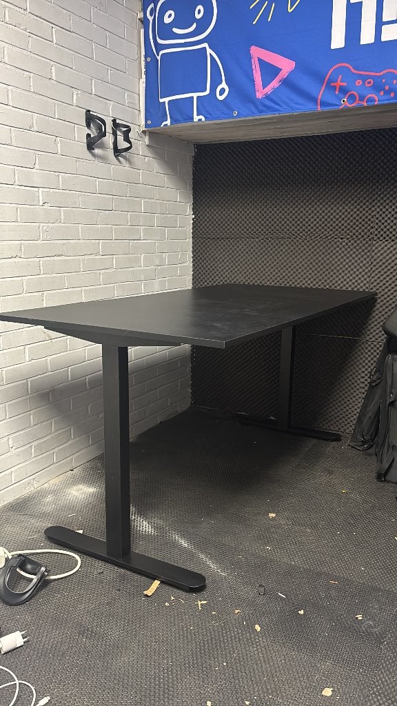 Bureau JYSK STAUNING 80x160 (zwart) – gratis af te halen, Ophalen, 160 cm, Gebruikt, Jysk