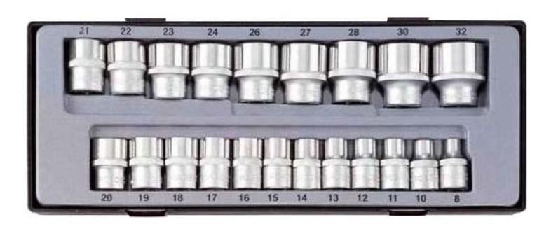 21 delig doppenset 12 kant 1/2" force [T4212-9], Ophalen of Verzenden, Nieuw