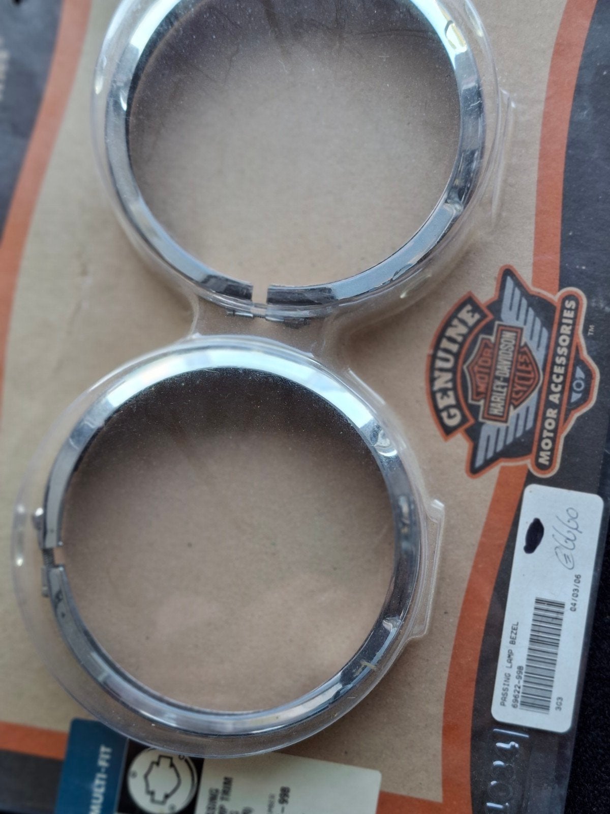 Harley-Davidson Passing Lamp Trim Ring (Paar) 69622-99B, Ophalen, Nieuw