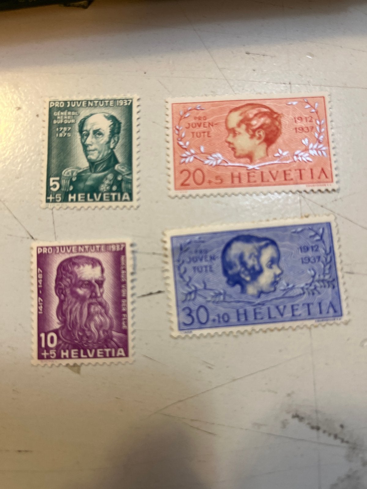 Pro Juventute 1937 michel 314-317 postfris, Ophalen of Verzenden, Postfris
