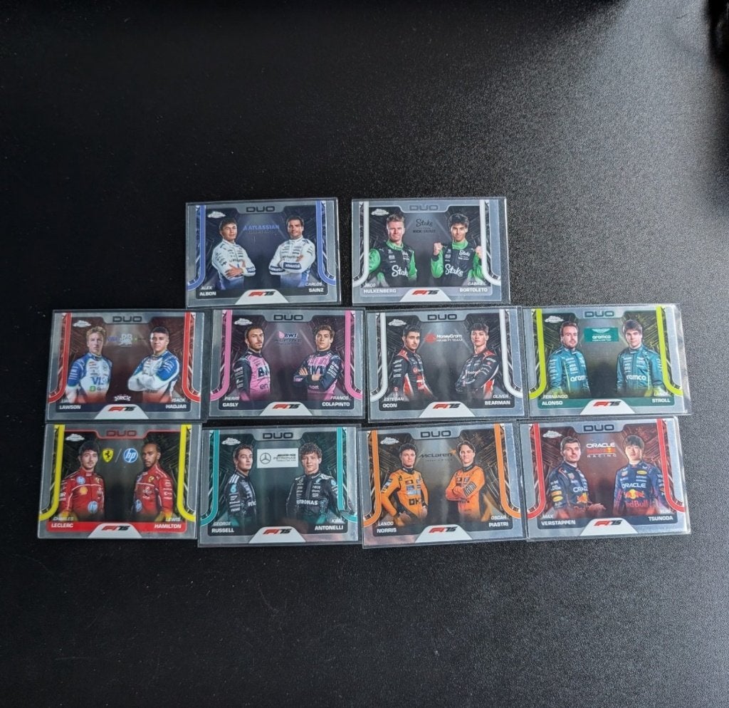 2025 topps Chrome f1 F1 Driver duo set  10 cards, Ophalen of Verzenden, Zo goed als nieuw, Meerdere plaatjes