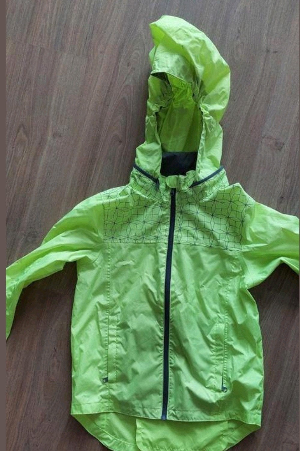 Regenjas lichtgevend geel 7/8 jaar, Ophalen of Verzenden, Zo goed als nieuw, Jongen of Meisje