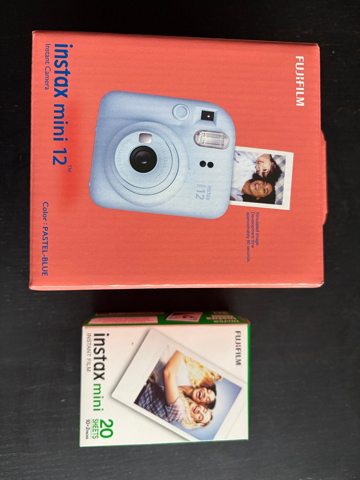 Fujifilm Instax Mini 12 Pastel Blauw + 20 vellen film, Audio, Tv en Foto, Fotocamera's Digitaal, Instant camera, Zo goed als nieuw