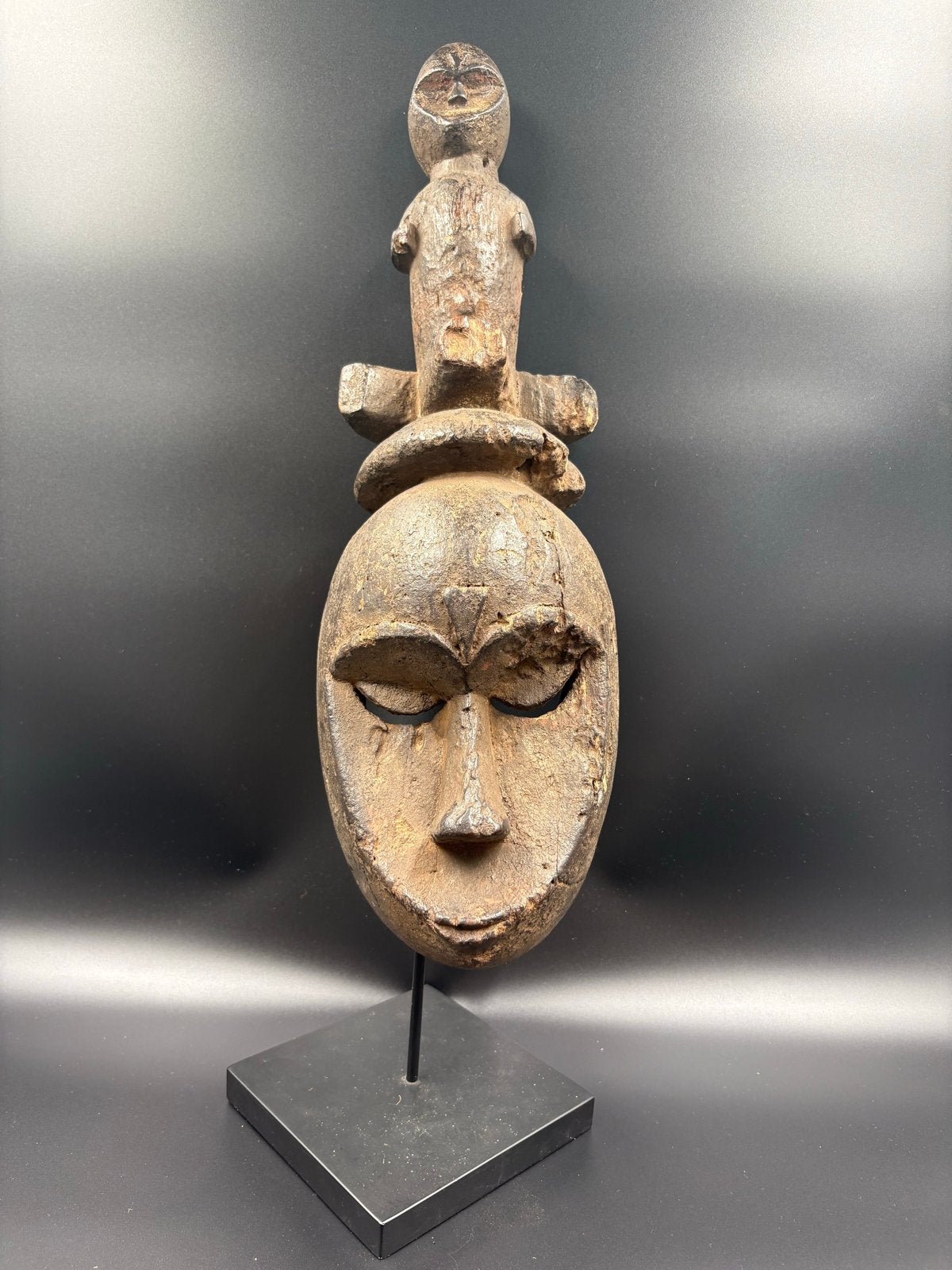 Ibibio Nigeria Dance Mask, Antiek en Kunst, Hout, Bruin, Afrika, Masker