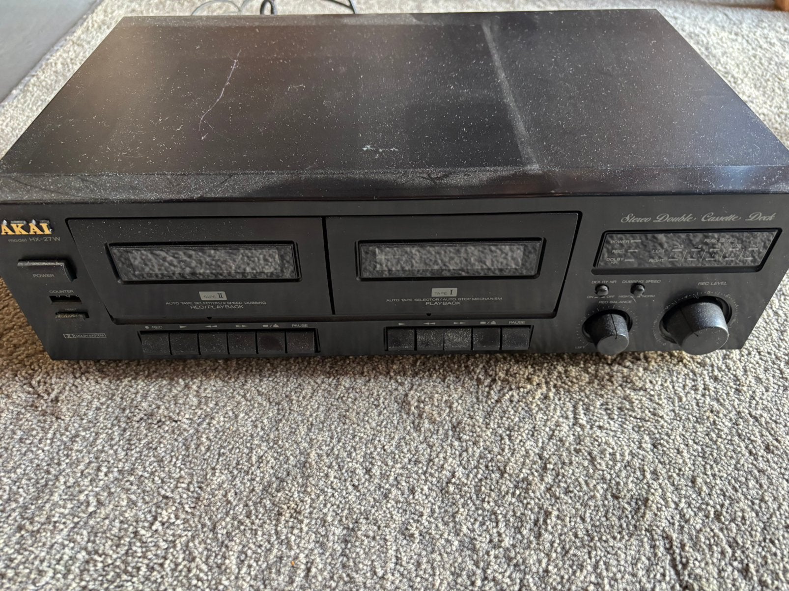 Akai cassettedeck type: HX-27W (goed werkende staat!), Audio, Tv en Foto, Cassettedecks, Ophalen of Verzenden, Dubbel, Akai, High speed dubbing