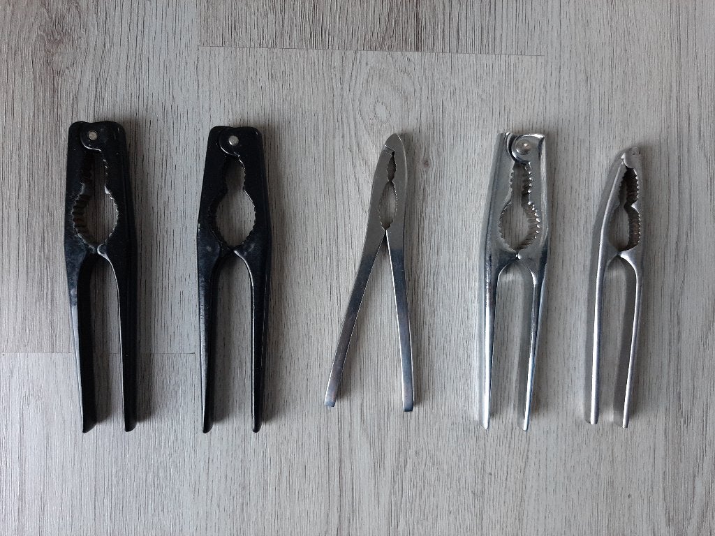 5 ijzeren notenkrakers lengte 16,5 cm (prijs per stuk 10,00), Overige typen, Ophalen, Gebruikt, Metaal
