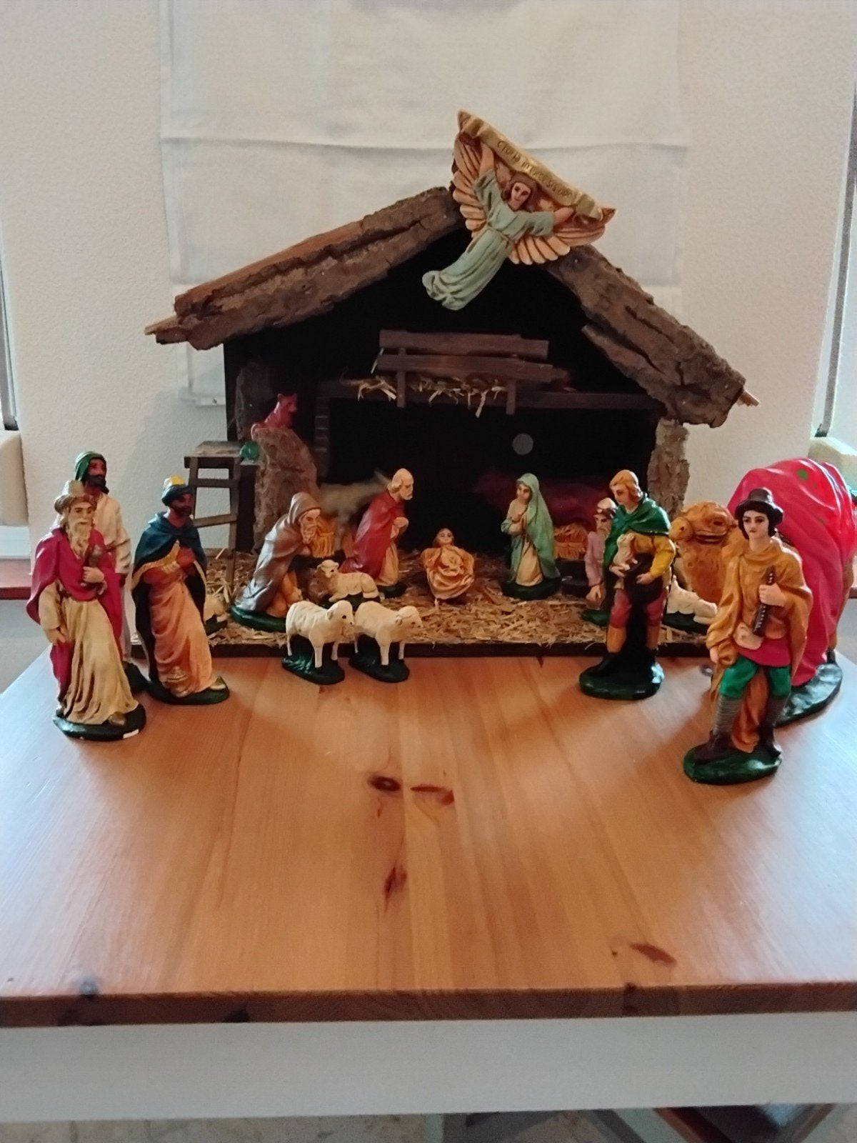 handgemaakte complete kerststal, Diversen, Ophalen, Zo goed als nieuw