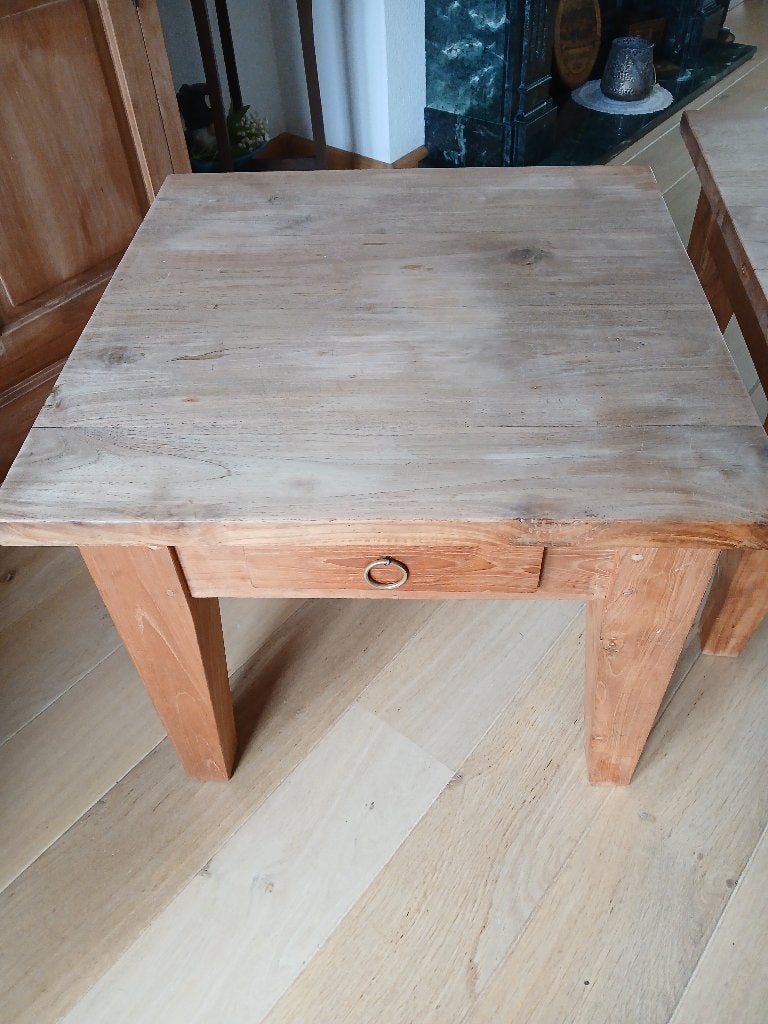 Salontafel Teak, Ophalen, 50 tot 100 cm, 50 tot 100 cm, Zo goed als nieuw