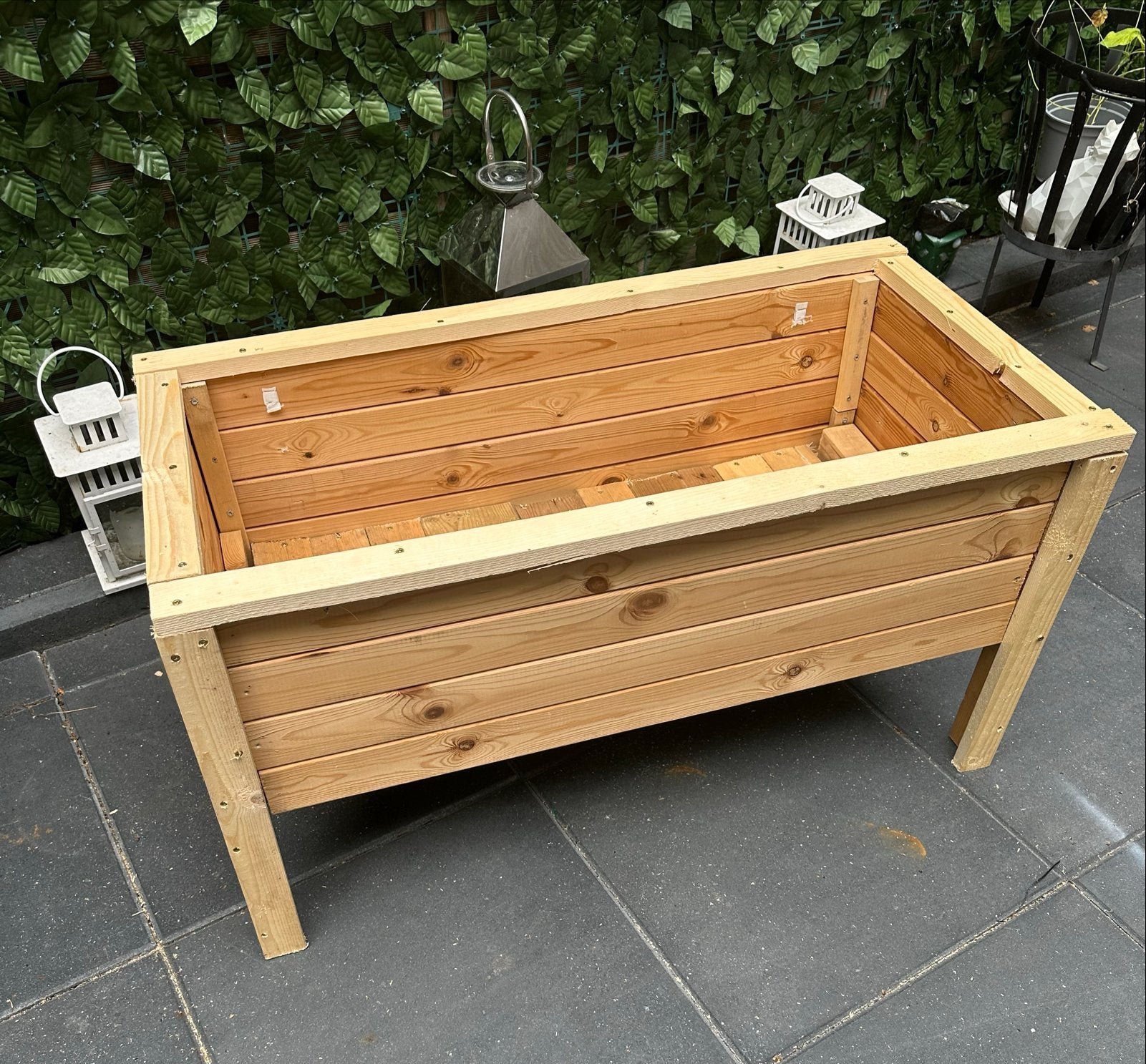 Stevige houten plantenbak op poten - 100x50x50 cm, Ophalen, 100 cm of meer, Nieuw, Binnen