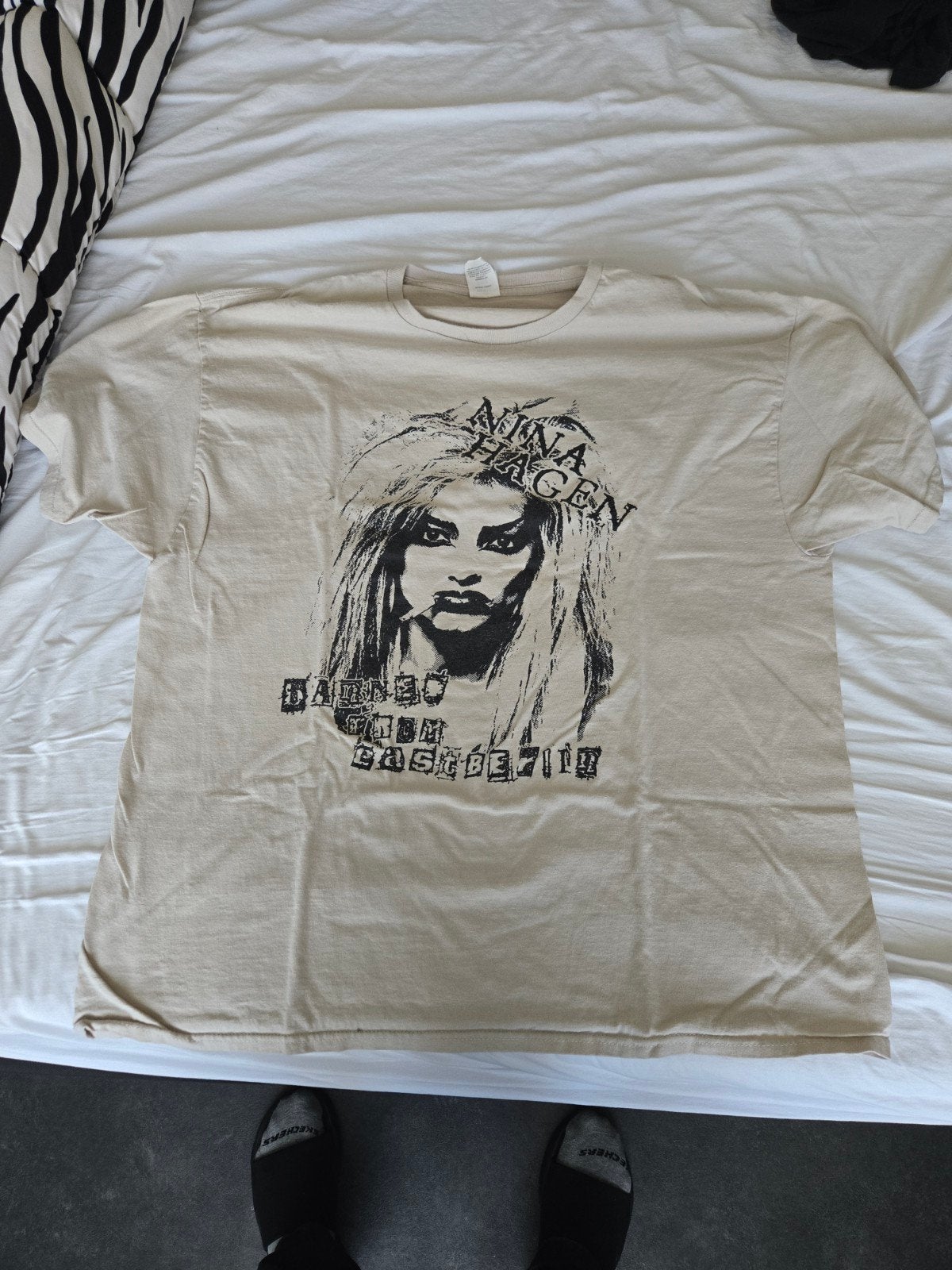 Nina Hagen Band T-shirt - Beige - Maat 2XL, Beige, Overige maten, Ophalen of Verzenden, Gedragen