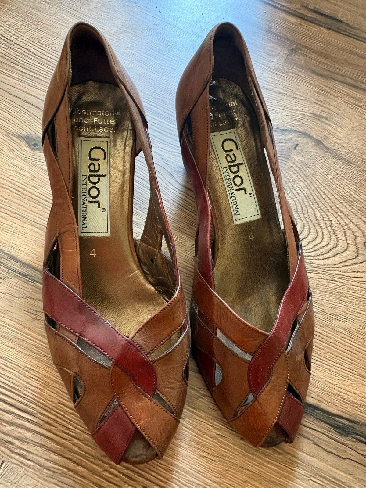 Gabor Leren Pumps Maat 4 (EU 37), Verzenden, Gedragen, Bruin, Schoenen met lage hakken