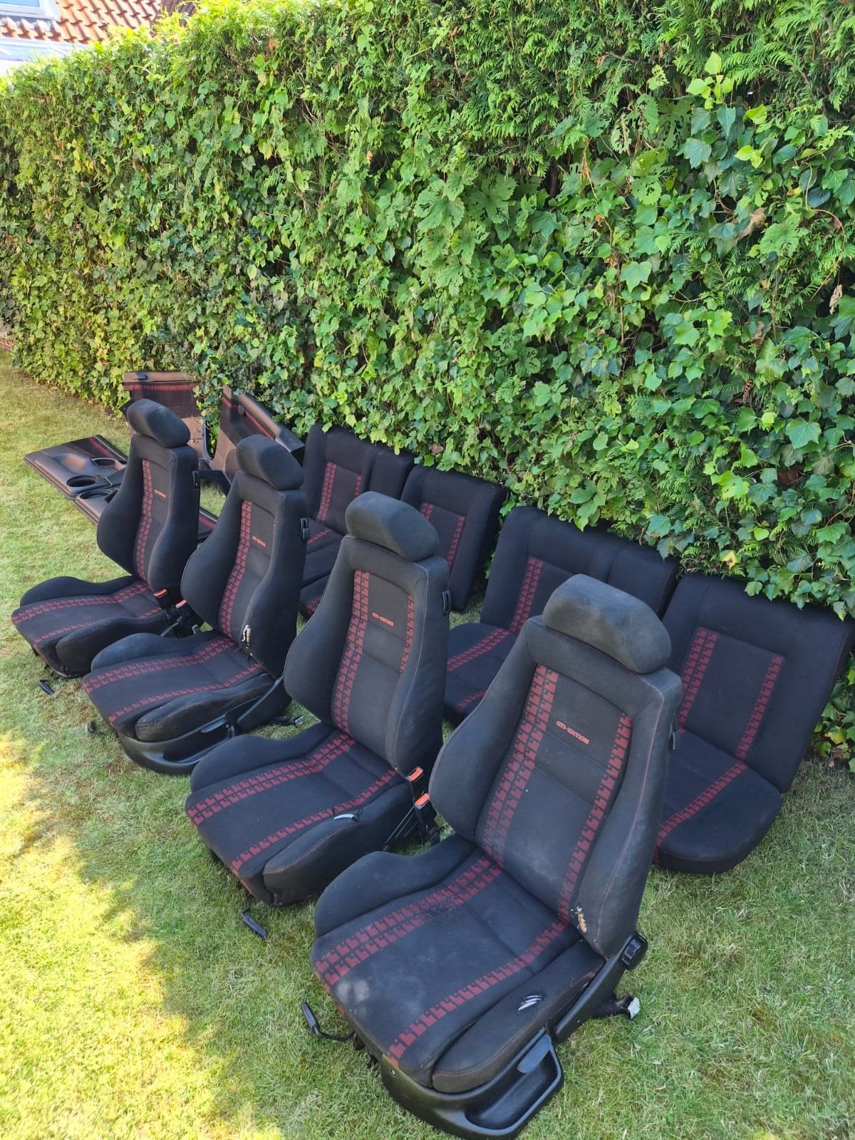 2x Recaro gti edition interieur rood golf 3, Ophalen, Gebruikt, Volkswagen