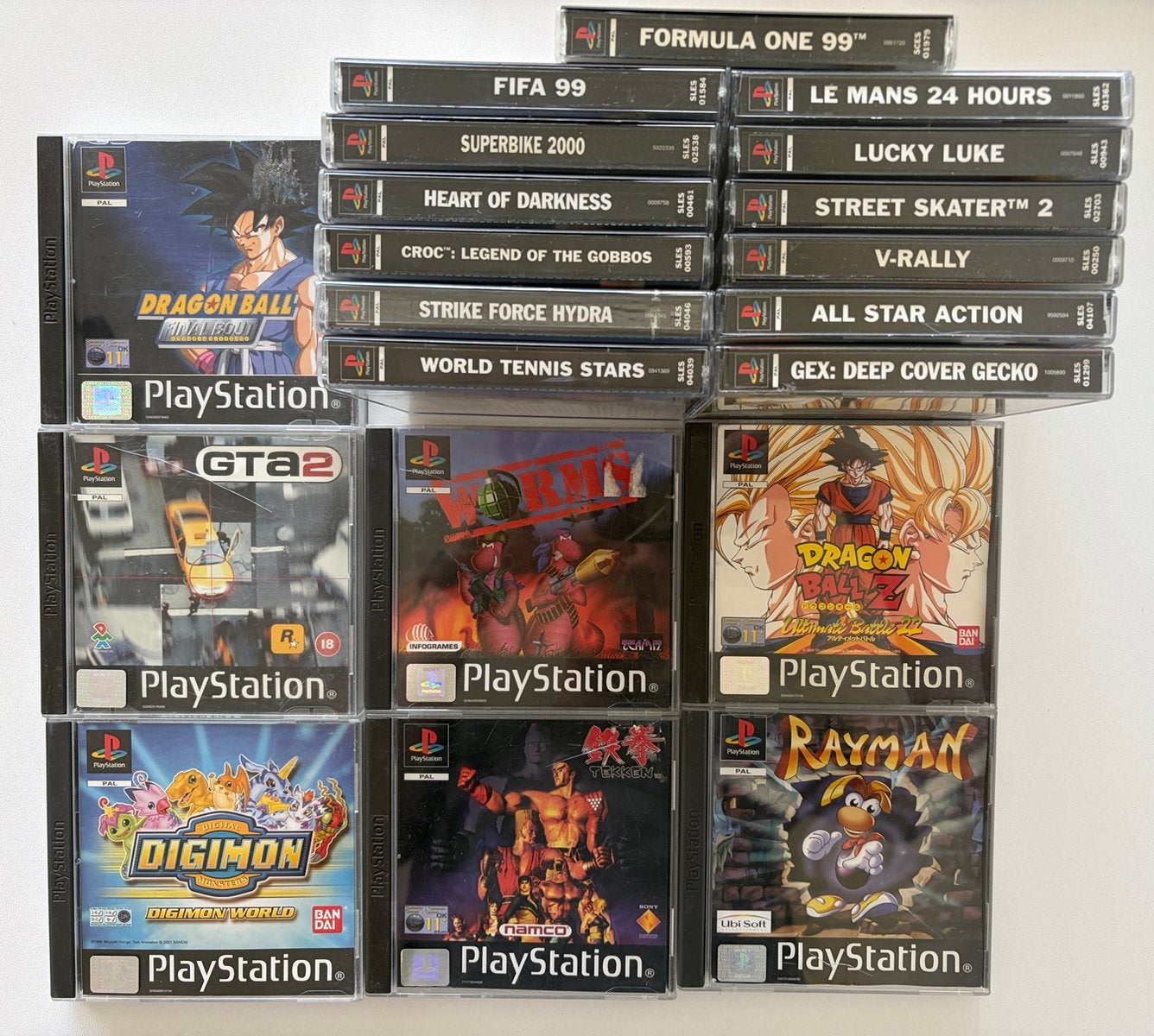 PlayStation 1 bundel – o.a. Digimon, Dragon Ball, Tekken, Spelcomputers en Games, Games | Sony PlayStation 1, Avontuur en Actie