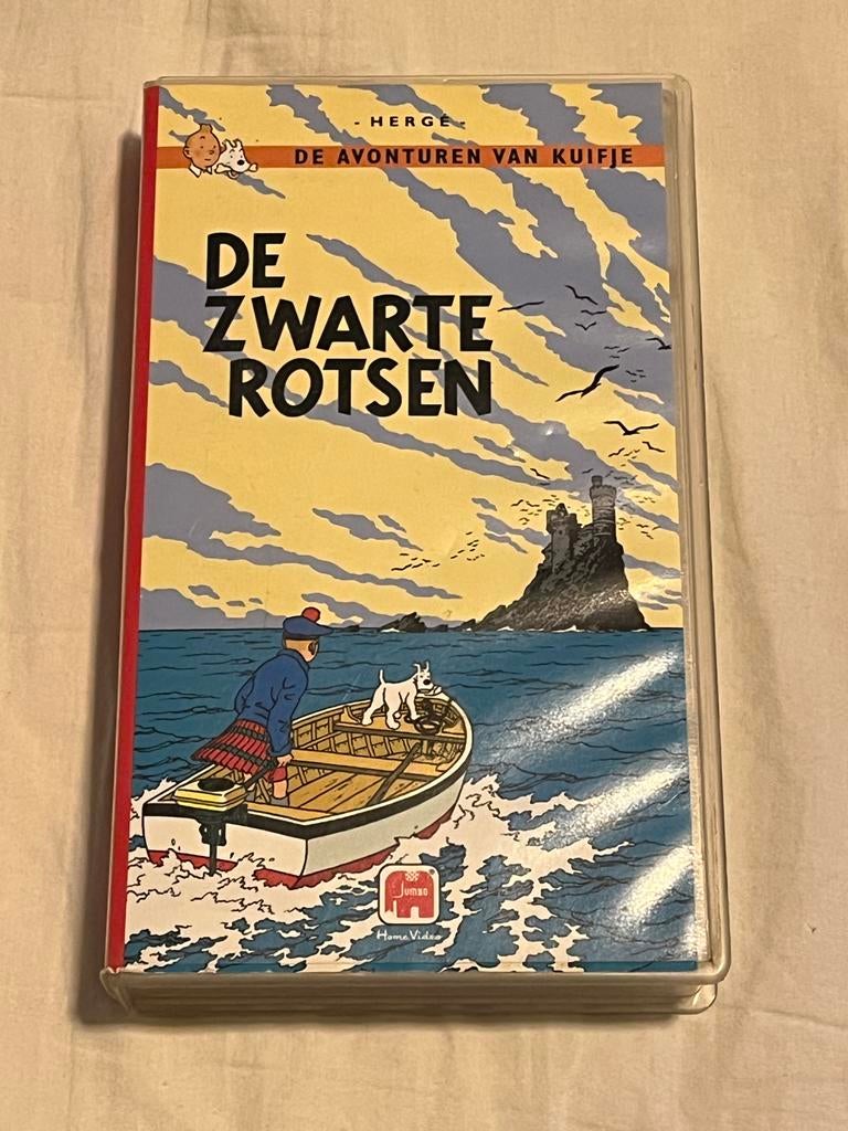 Originele VHS-hoes Kuifje en de Zwarte Rotsen (GEEN VIDEO), Alle leeftijden, Ophalen, Gebruikt, Actie en Avontuur
