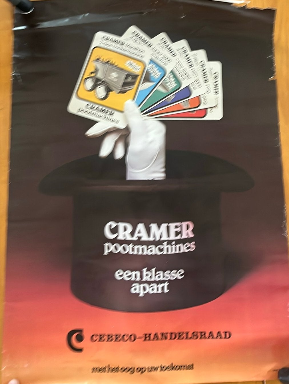 Poster Cramer pootmachines, Ophalen, Zo goed als nieuw, A1 t/m A3
