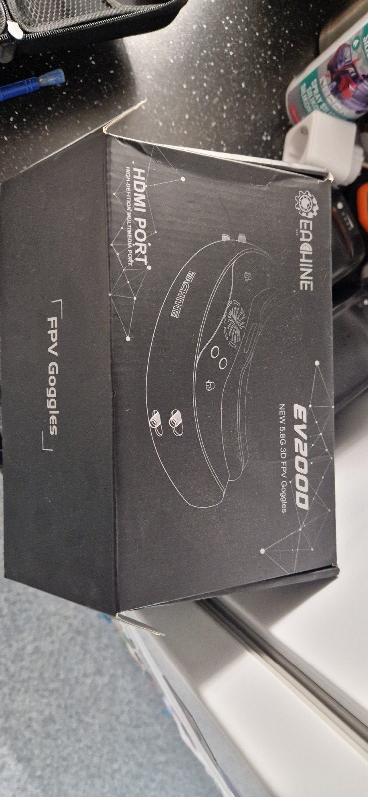 Eachine EV200D FPV bril met extra's, Ophalen of Verzenden, Zo goed als nieuw