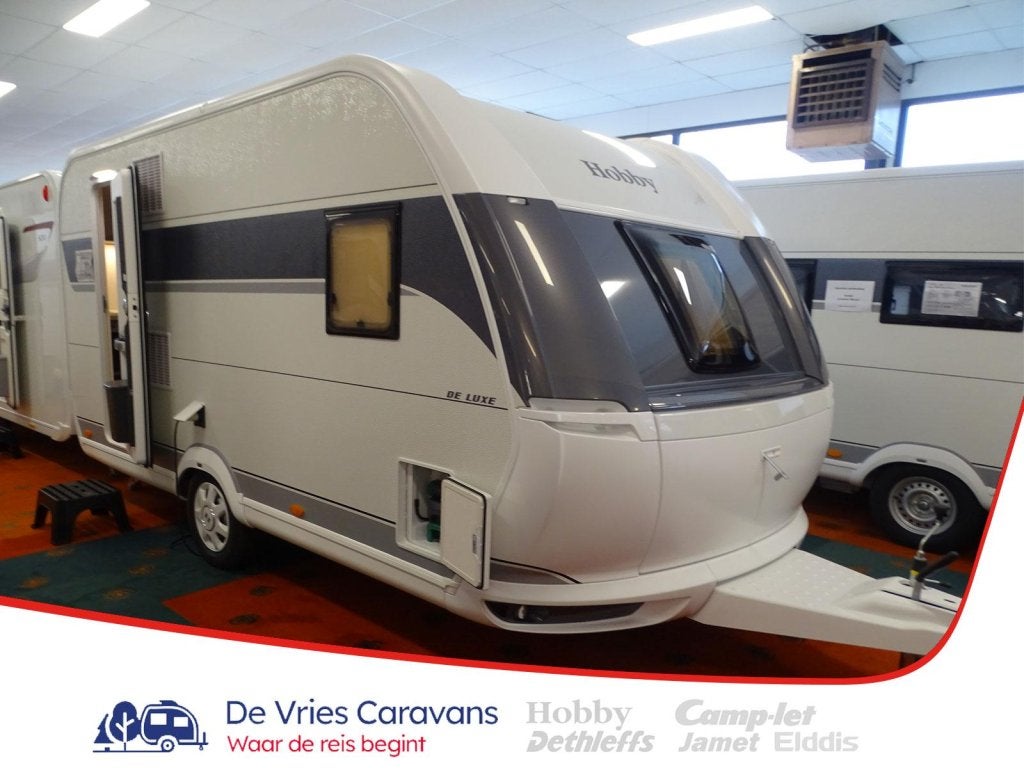 Hobby De Luxe 400 SFE Lichtgewicht 1350 KG, Caravans en Kamperen, Standaardzit, Schokbreker, Hobby, Bedrijf