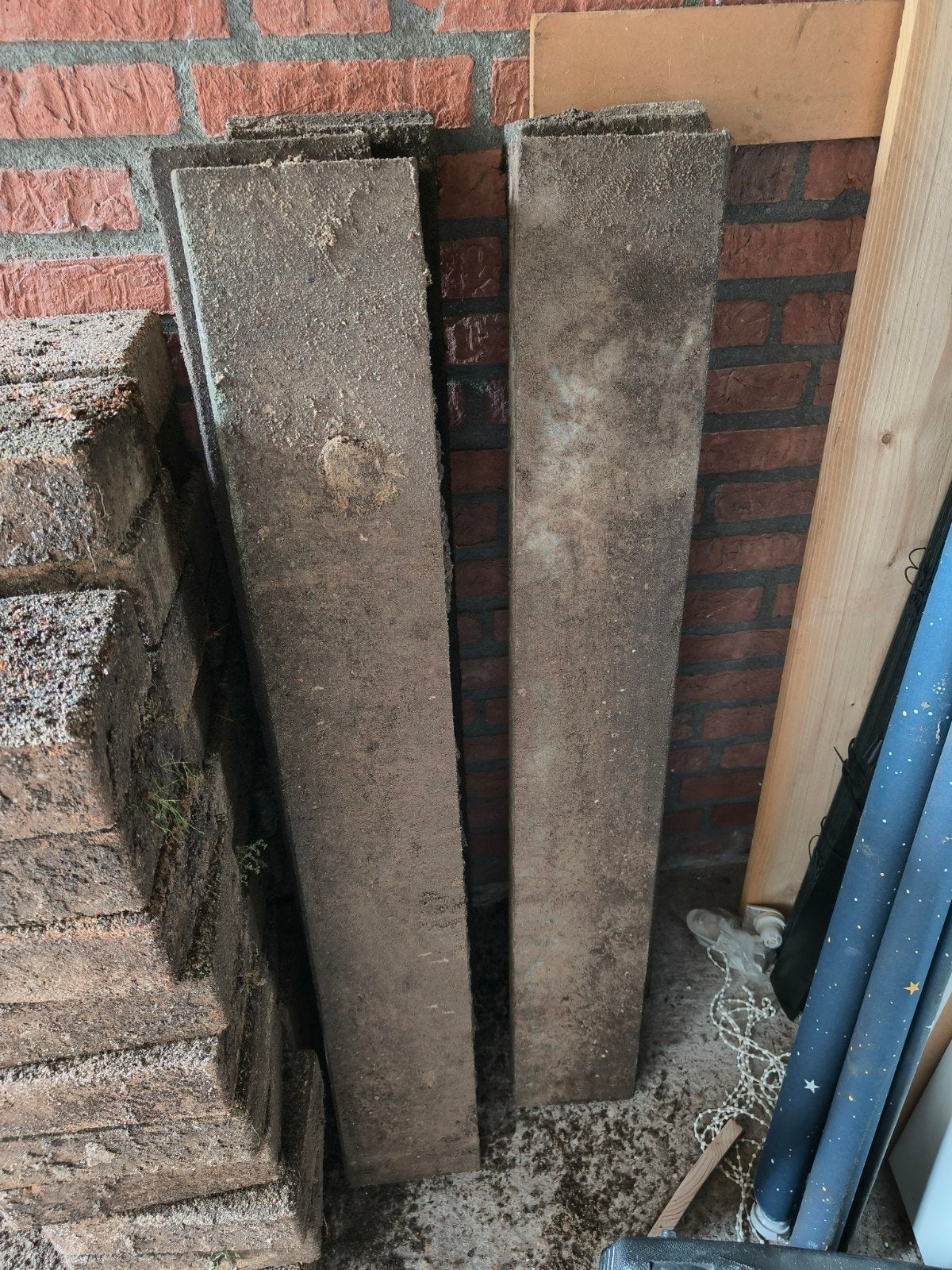 Tegels 100cm x 15cm x 6cm, Ophalen, Gebruikt, Minder dan 5 m², Beton