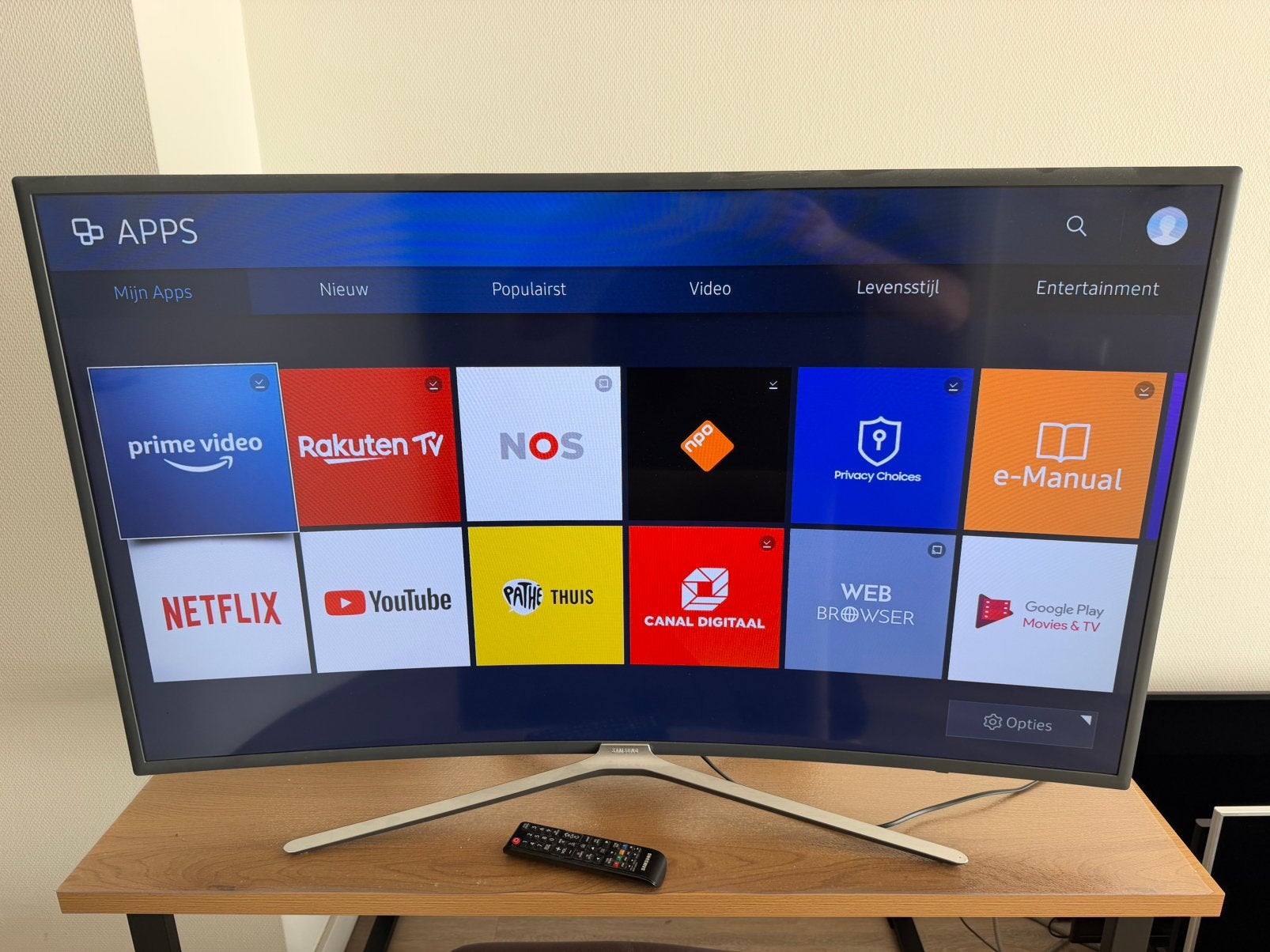 Samsung curve 49 inch smart tv, Ophalen, LED, 50 Hz, Zo goed als nieuw