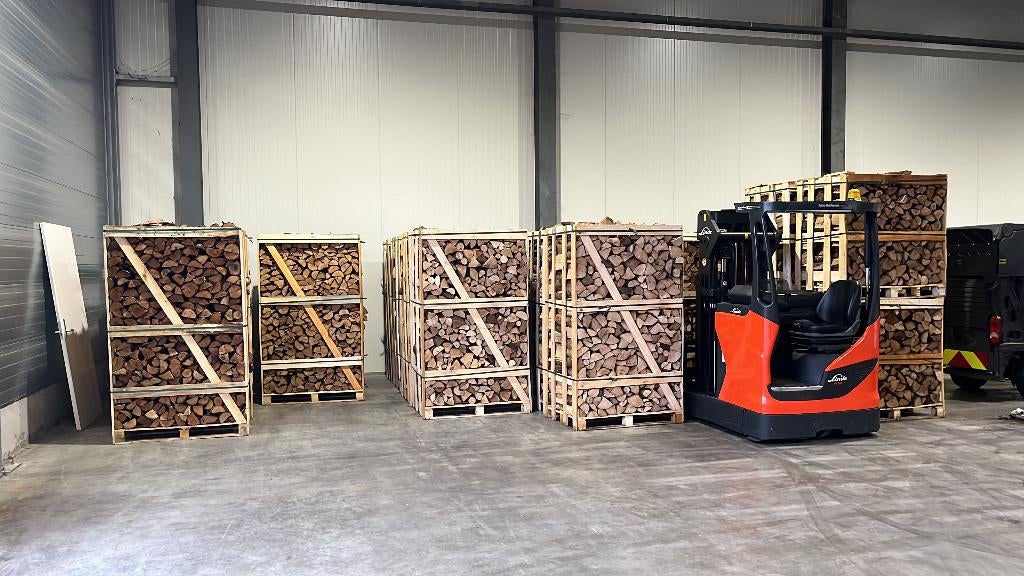 Eikenhout, haardhout kachelhout oven gedroogd gestapeld 205, Minder dan 3 m³, Ophalen of Verzenden, Eikenhout, Blokken
