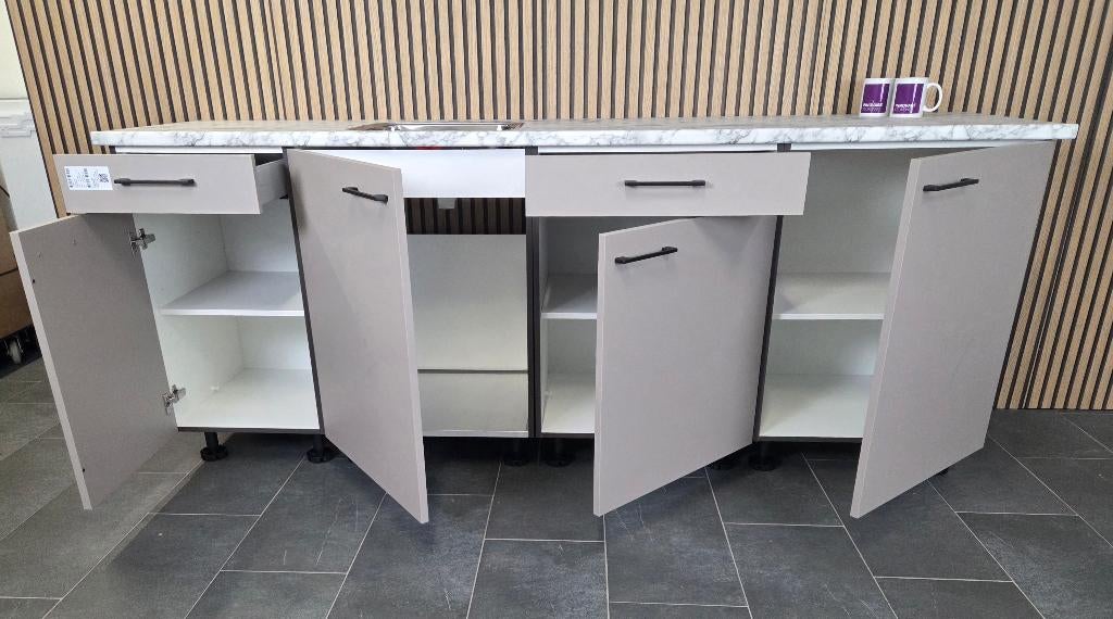 Bruynzeel ATLAS Keuken 225 cm "LEEM" NIEUW / INNOVARE, Overige kleuren, Enkelwandige keuken, Zo goed als nieuw, Kunststof