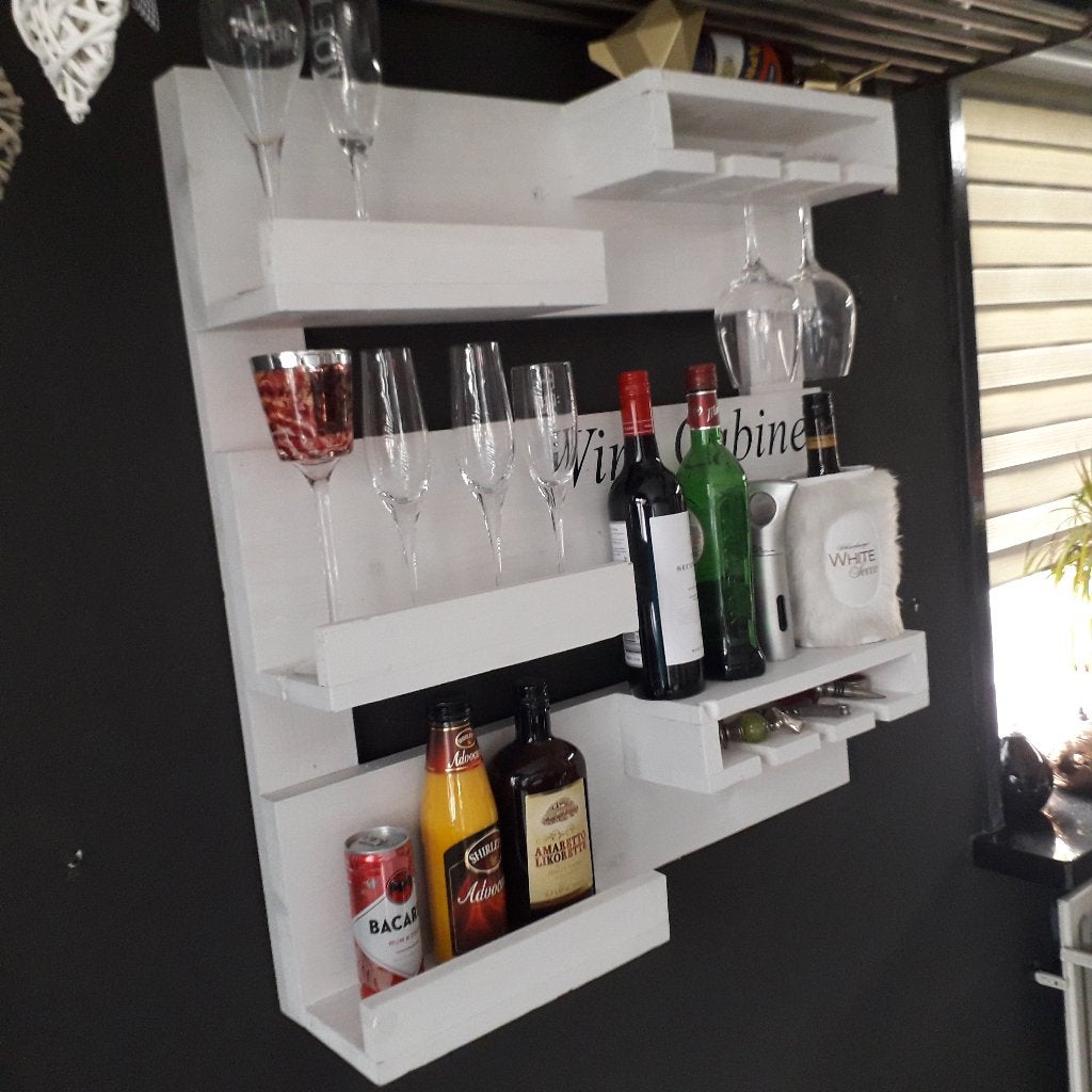 wijnrek om op te hangen, grenen hout, maar 1 exemplaar van, 5 tot 15 flessen, Nieuw, Ophalen of Verzenden, 75 cm of meer