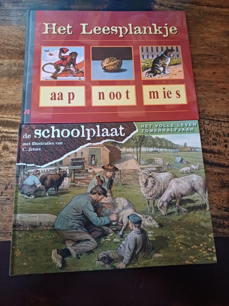 Het Leesplankje & De Schoolplaat - Nostalgische Boeken, Ophalen of Verzenden, Zo goed als nieuw, M.B. Hoogeveen, C. Jetses, Prentenboek