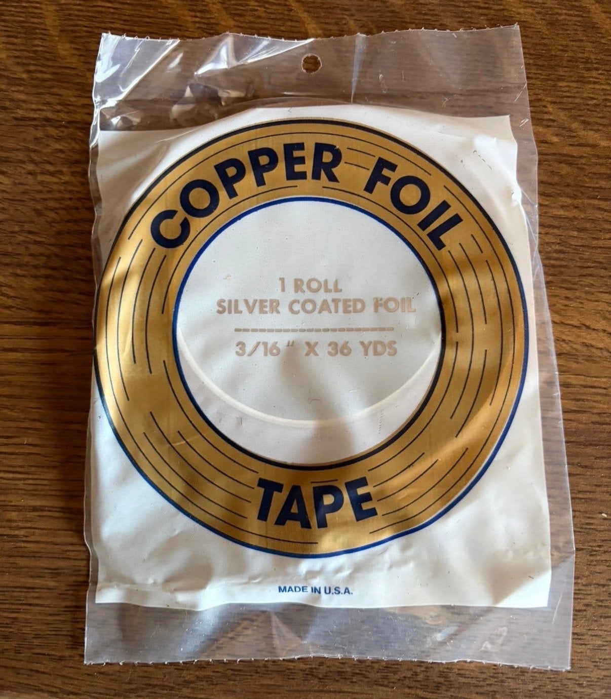 33x Copper Foil 3/16” 4,8mm Tiffany glas-in-lood, Zelfklevend, Zilver, Overige thema's, Nieuw