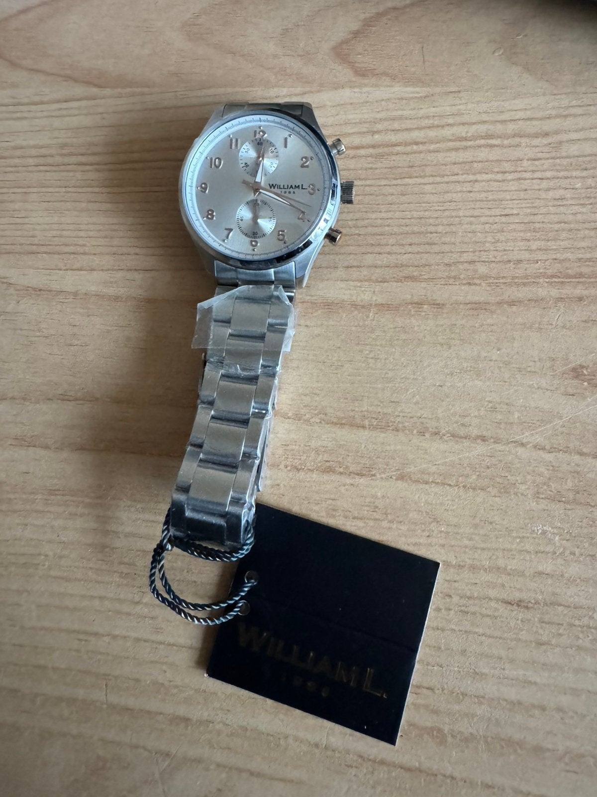 Nieuwe heren William L 1985 horloge, Sieraden, Tassen en Uiterlijk, Horloges | Heren, Ophalen, Zo goed als nieuw, Leer, Overige merken