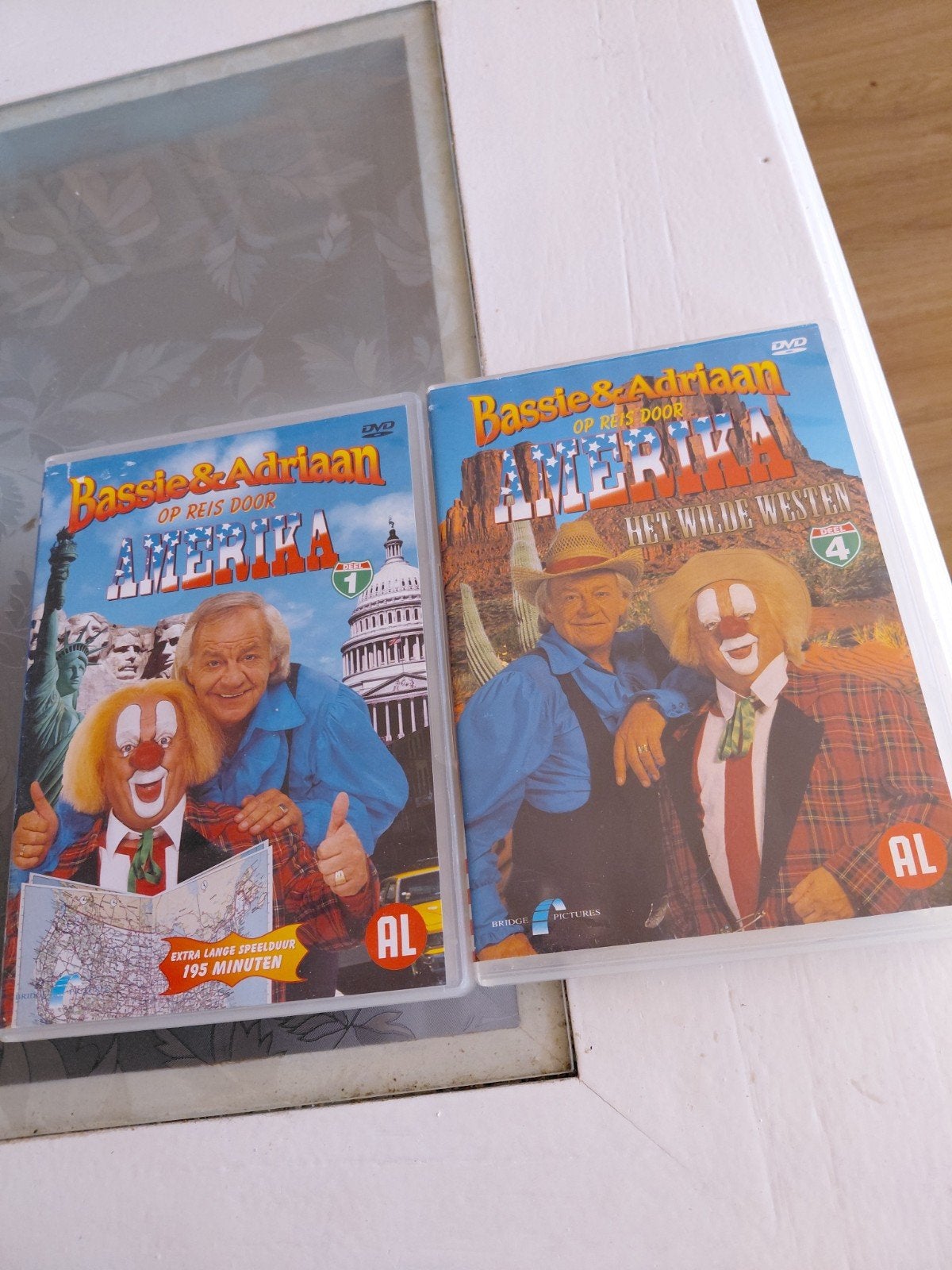 Bassie en Adriaan op reis door Amerika deel 1 en 4 dvd's., Cd's en Dvd's, Dvd's | Kinderen en Jeugd, Gebruikt, Alle leeftijden