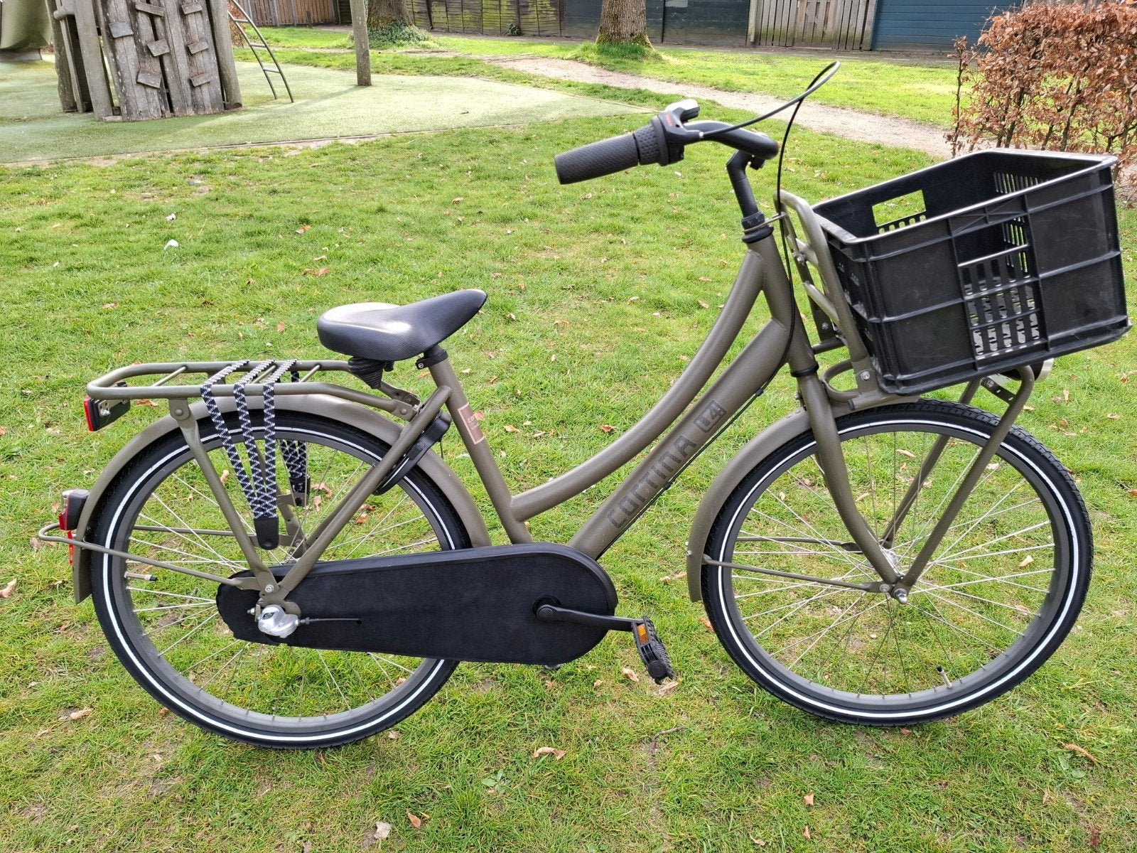 Legergroene cortina U4 24INCH meisjesfiets, 3 versnellingen, Fietsen en Brommers, Fietsen | Meisjes, Ophalen, Terugtraprem, 24 inch