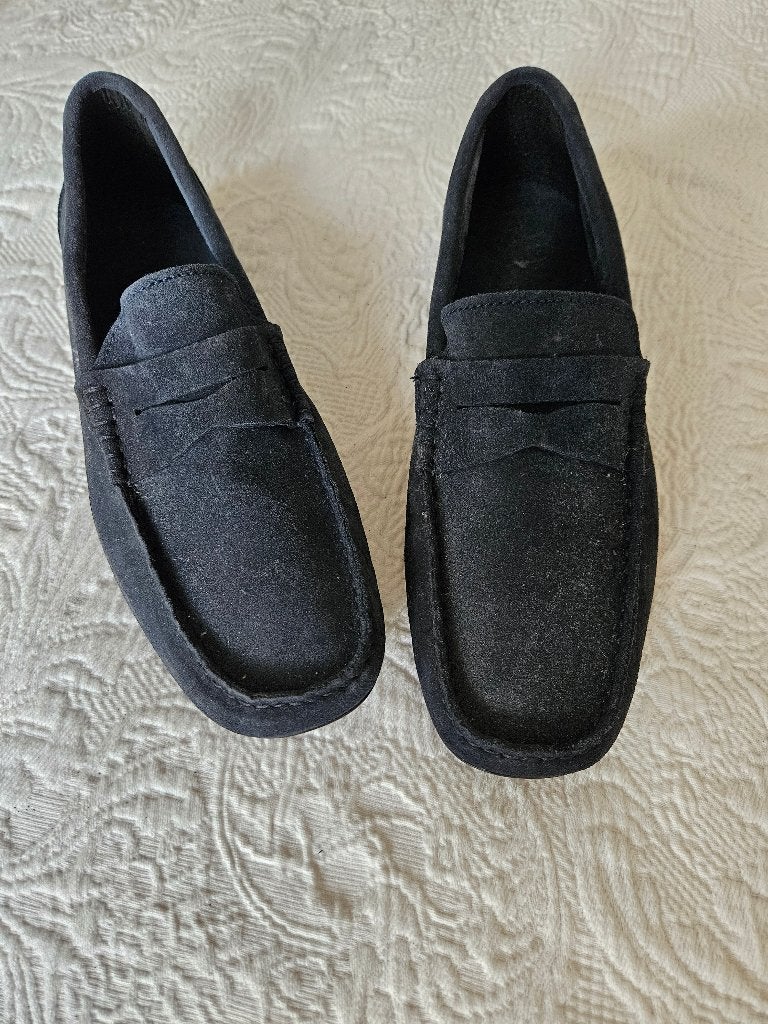 herenschoenen donkerblauw suède 42, Handmade, Kleding | Heren, Schoenen, Loafers, Blauw, Nieuw, Ophalen of Verzenden