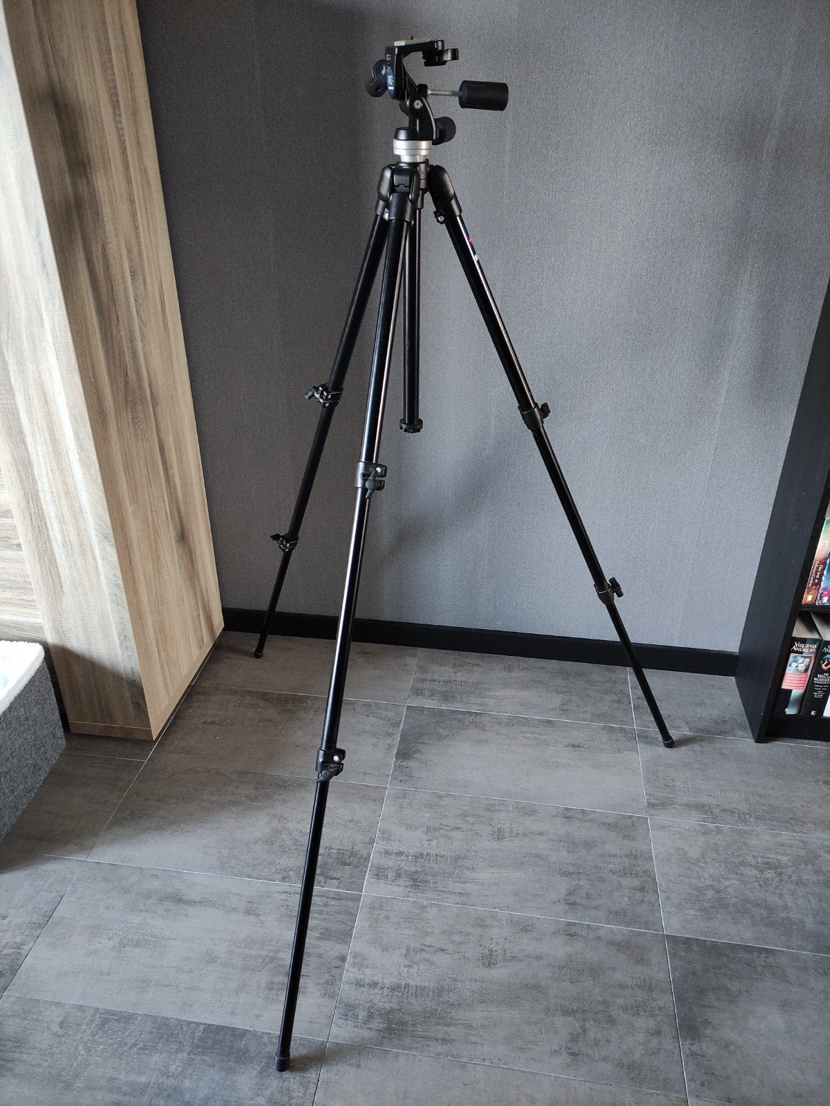 Statief manfrotto gruppo 144B met manfrotto 141RC bovenstel, Ophalen of Verzenden, 175 cm of meer, Driepoot