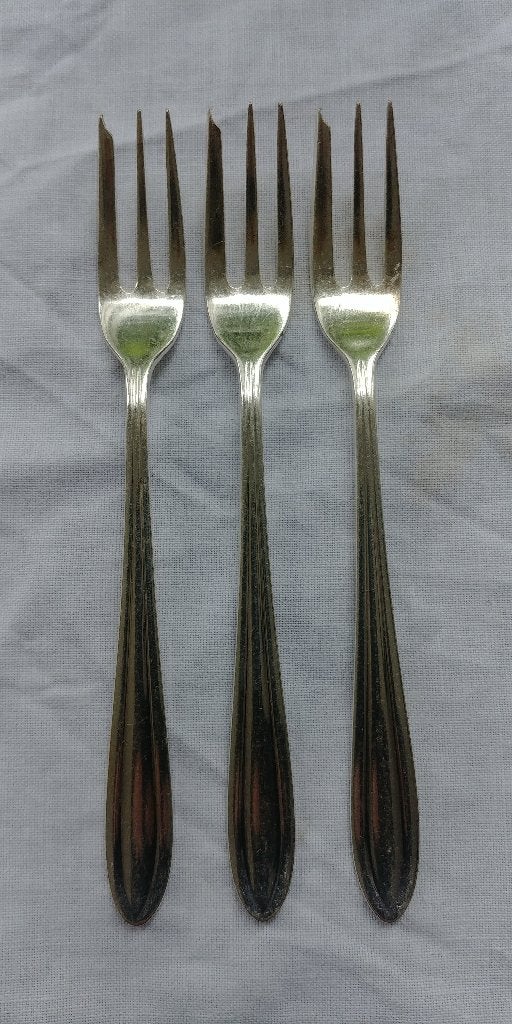 3 vorkjes Keltum 12,5 cm verzilverd posthoorn, Ophalen of Verzenden