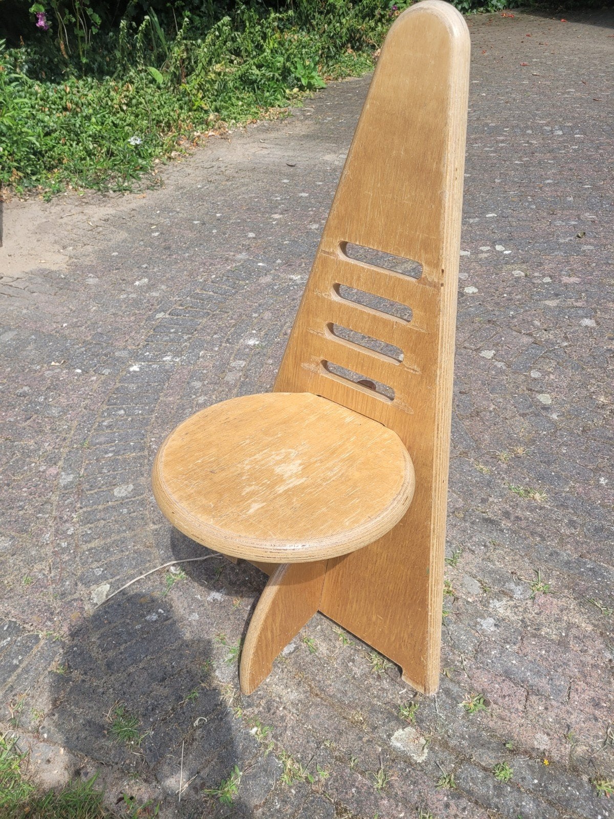 Verstelbare houten kinderstoel / kruk, Antiek en Kunst, Ophalen of Verzenden