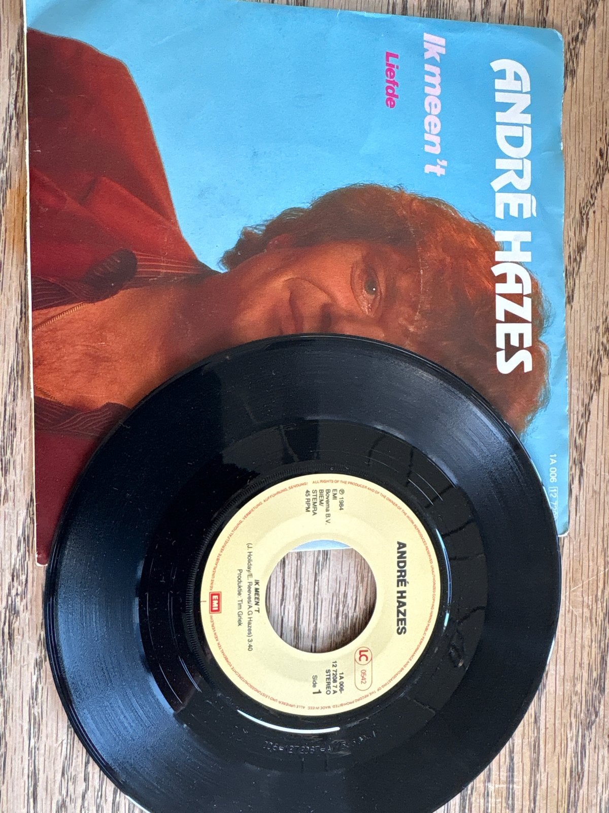 André Hazes - Ik meen 't / Liefde (Vinyl Single), Gebruikt, 7 inch, Ophalen of Verzenden, EP