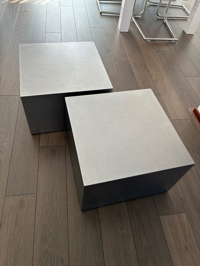 Metaform Cubo stalen bijzettafels op wielen (2 stuks), Ophalen, Minder dan 45 cm, Minder dan 55 cm, Gebruikt
